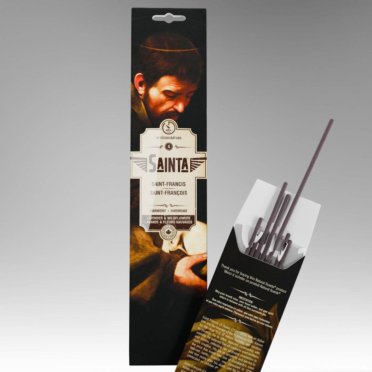 SAINTA Incense - Saint-Francis - Harmony - Lavender & Wildflowers