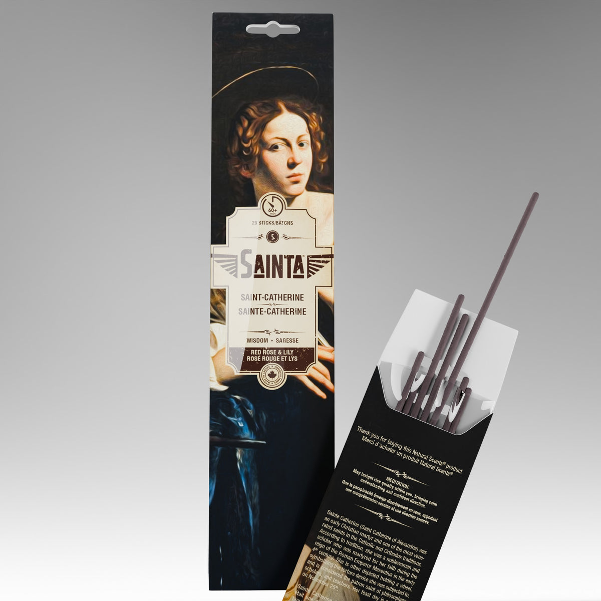 SAINTA Incense - Saint-Catherine - Wisdom - Red rose & Lily