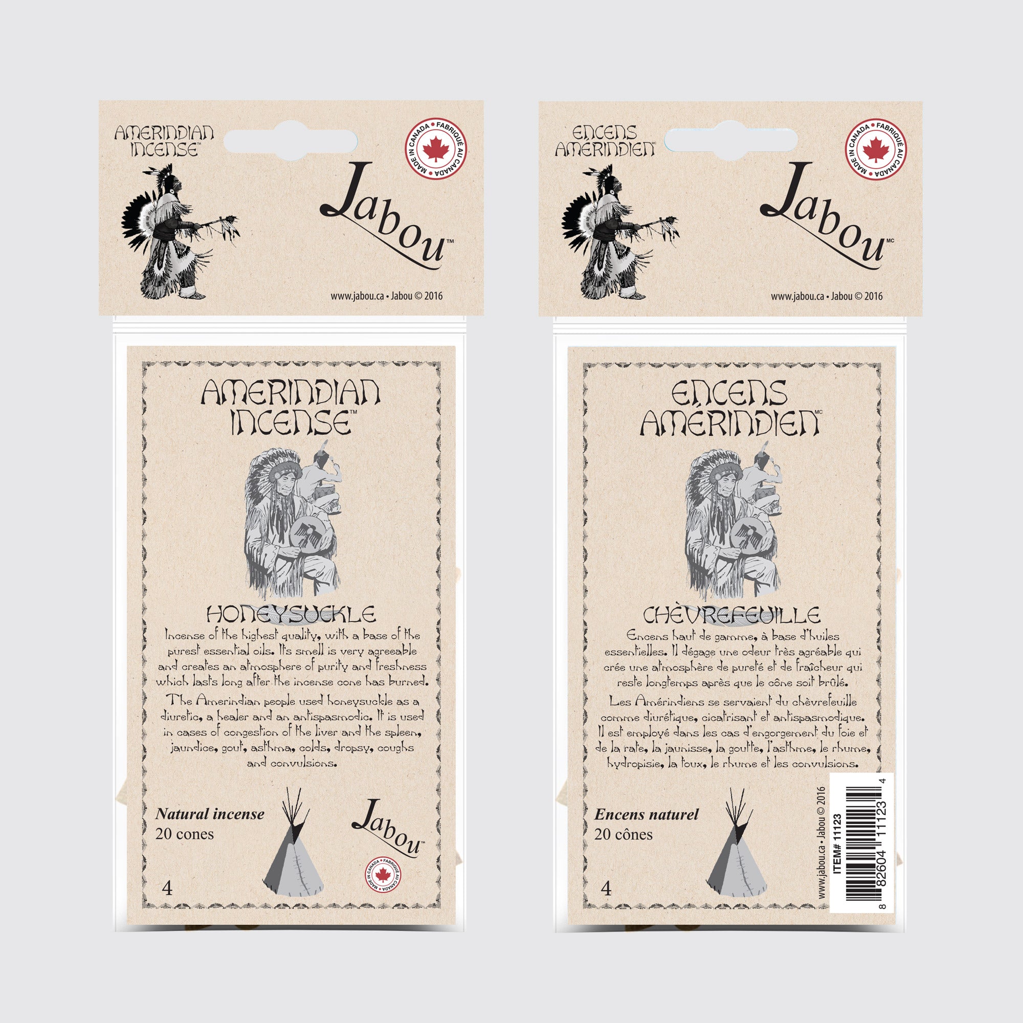 Amerindian #04 Honeysuckle Incense Cones