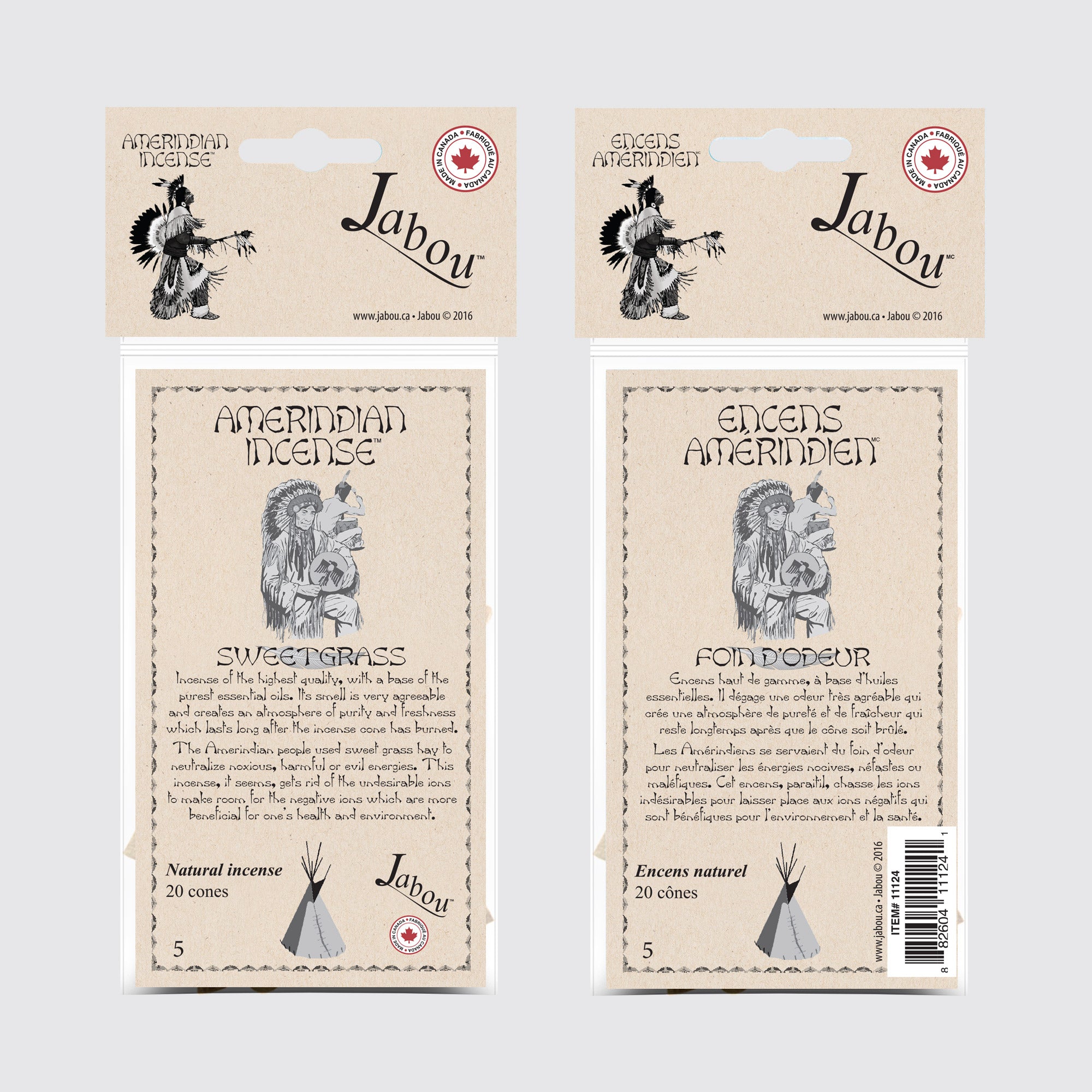 Amerindian #05 Sweetgrass Incense Cones