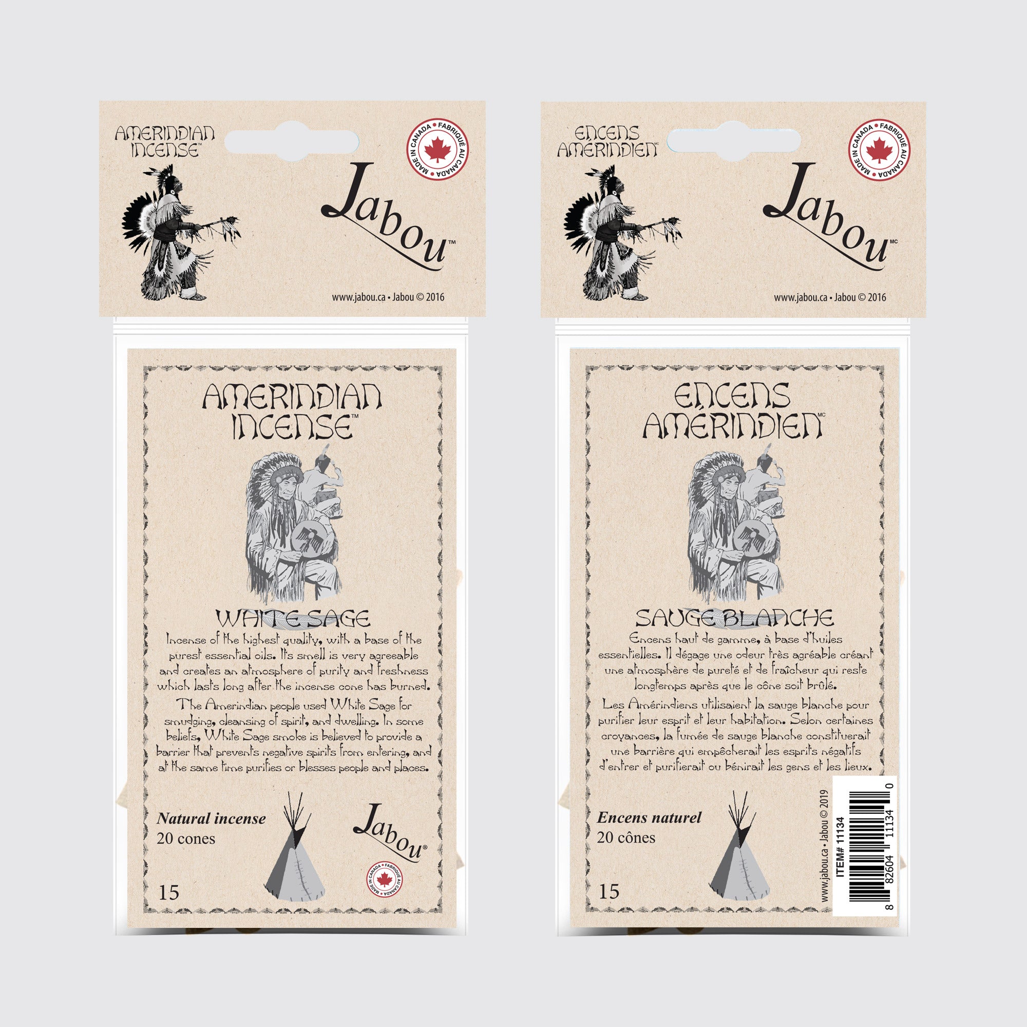 Amerindian #15 White Sage Incense Cones