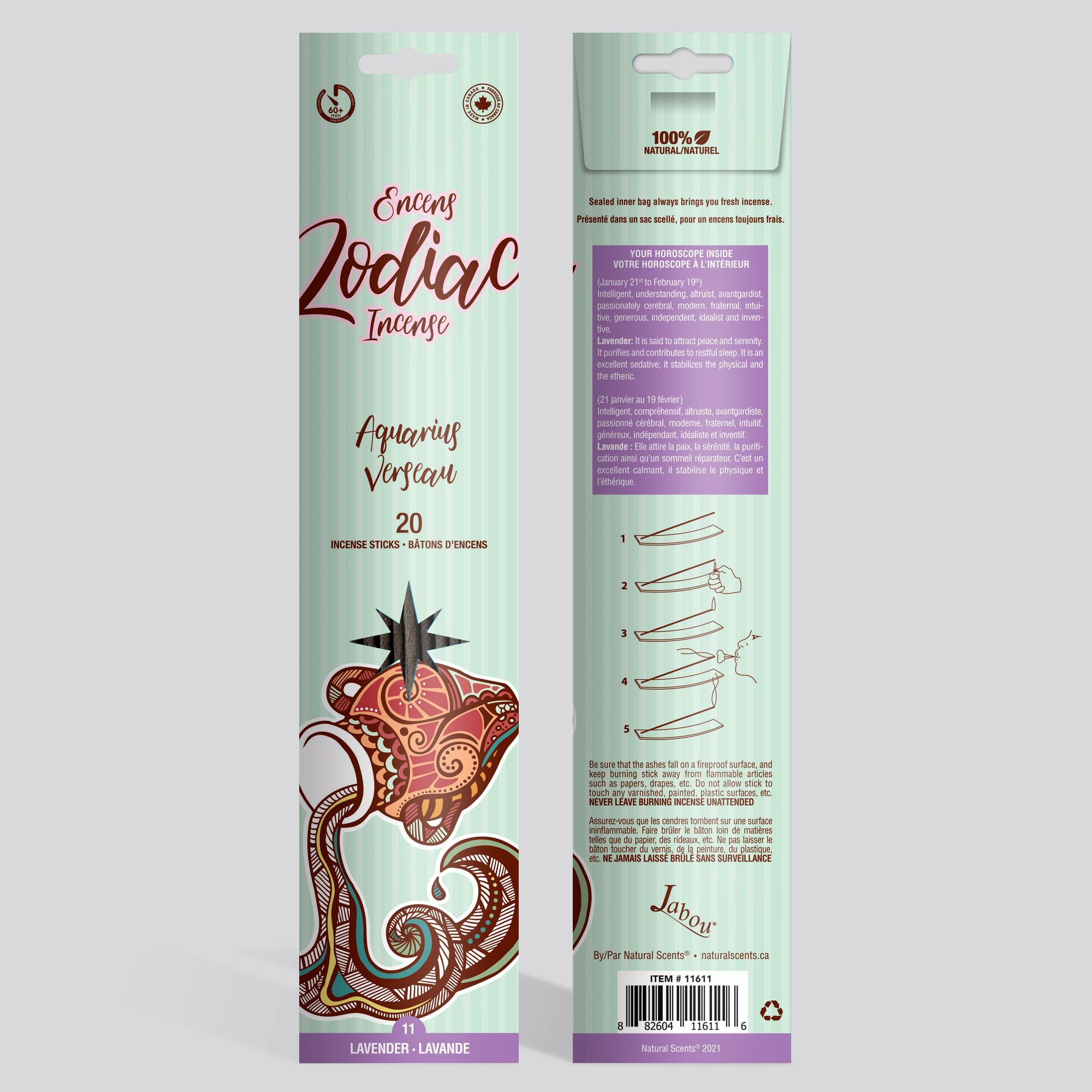 Zodiac #11 Aquarius Incense Sticks
