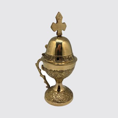 Brass Resin Burner 5" – Decorative Charcoal Incense Burner