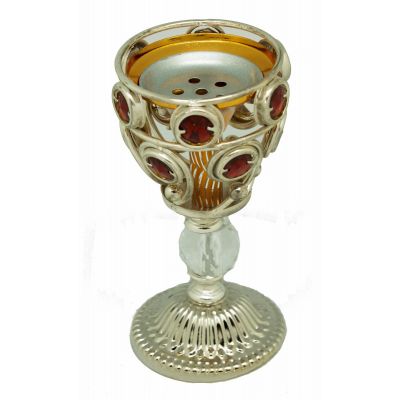 Silver Wine Glass Resin Burner – Charcoal Incense Holder
