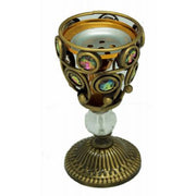 Bronze Wine Glass Resin Burner – Charcoal Incense Holder