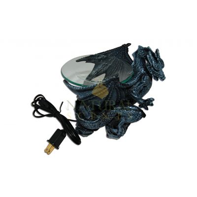 Electric Dragon Oil Burner – Gothic Fantasy Aromatherapy Wax Melt & Essential Oil Warmer with Glass Dish