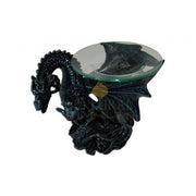 Black Dragon Oil Burner – Gothic Fantasy Aromatherapy Essential Oil & Wax Melt Diffuser with Glass Dish