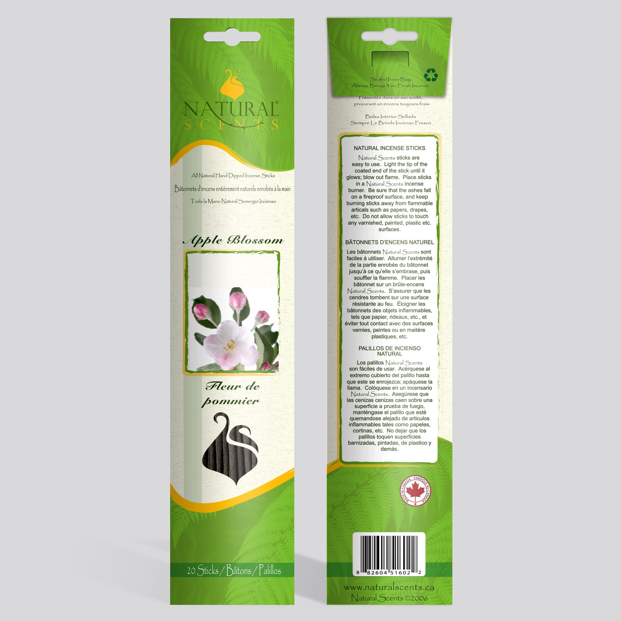 Natural Scents Apple Blossom Incense Sticks