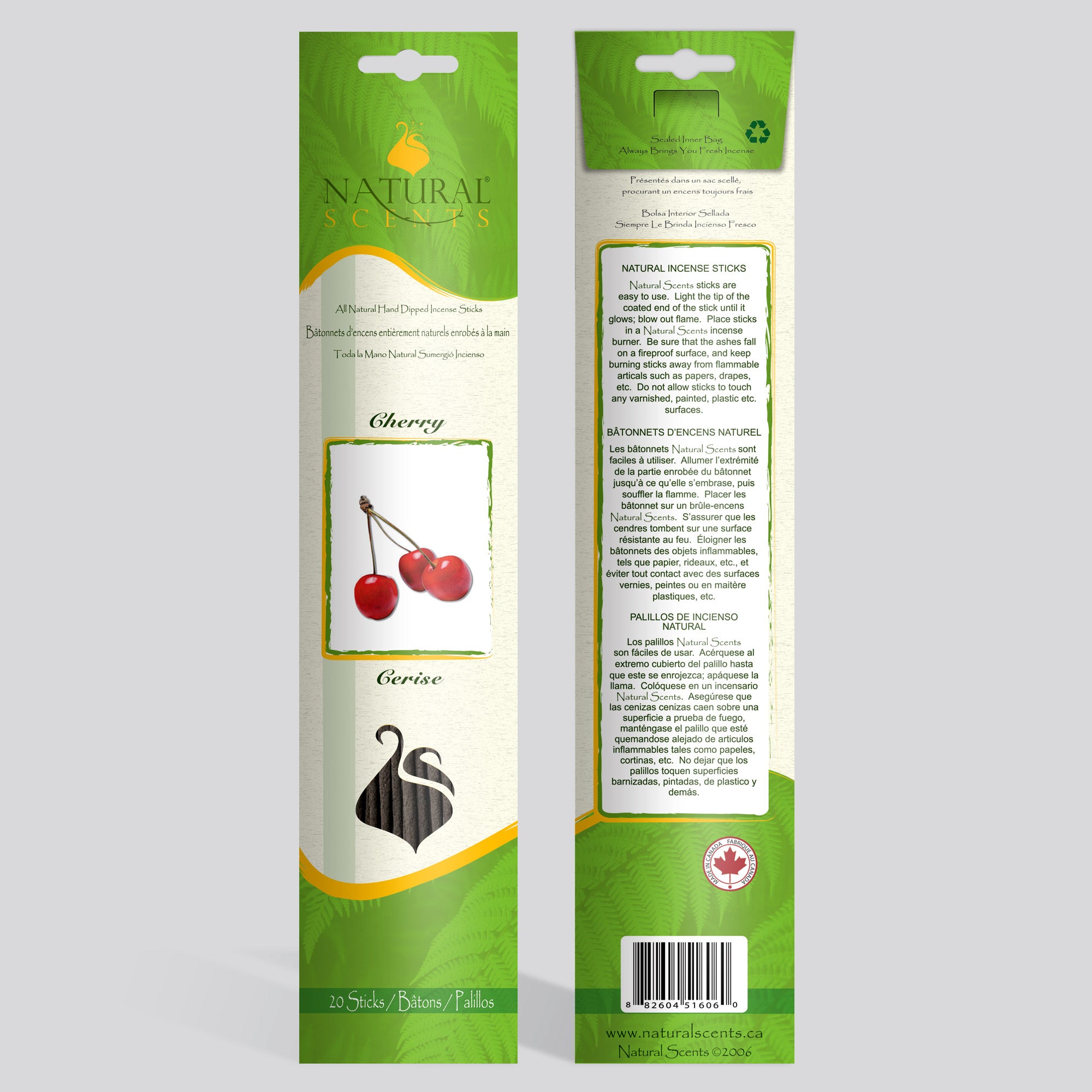 Natural Scents Cherry Incense Sticks