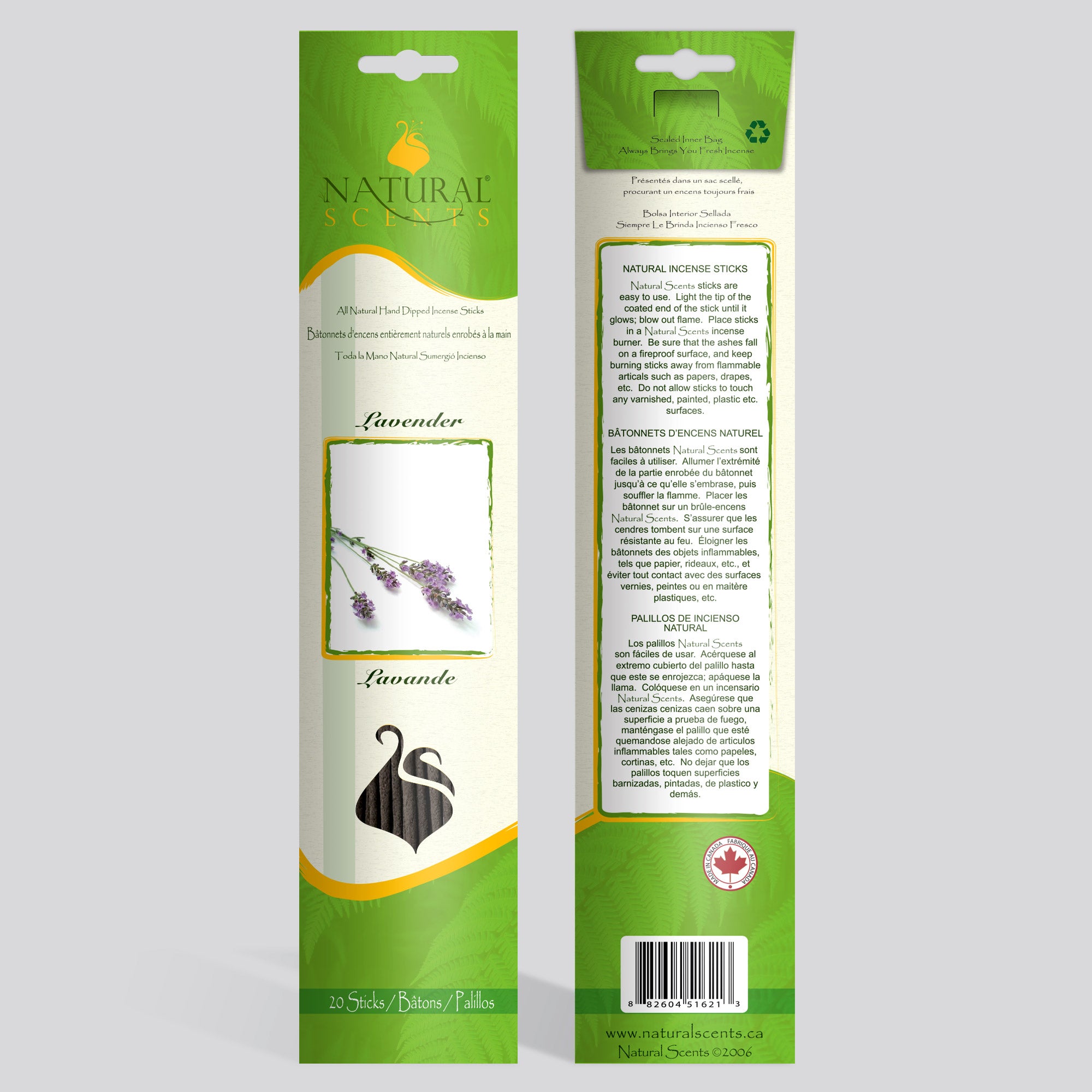 Natural Scents Lavender Incense Sticks