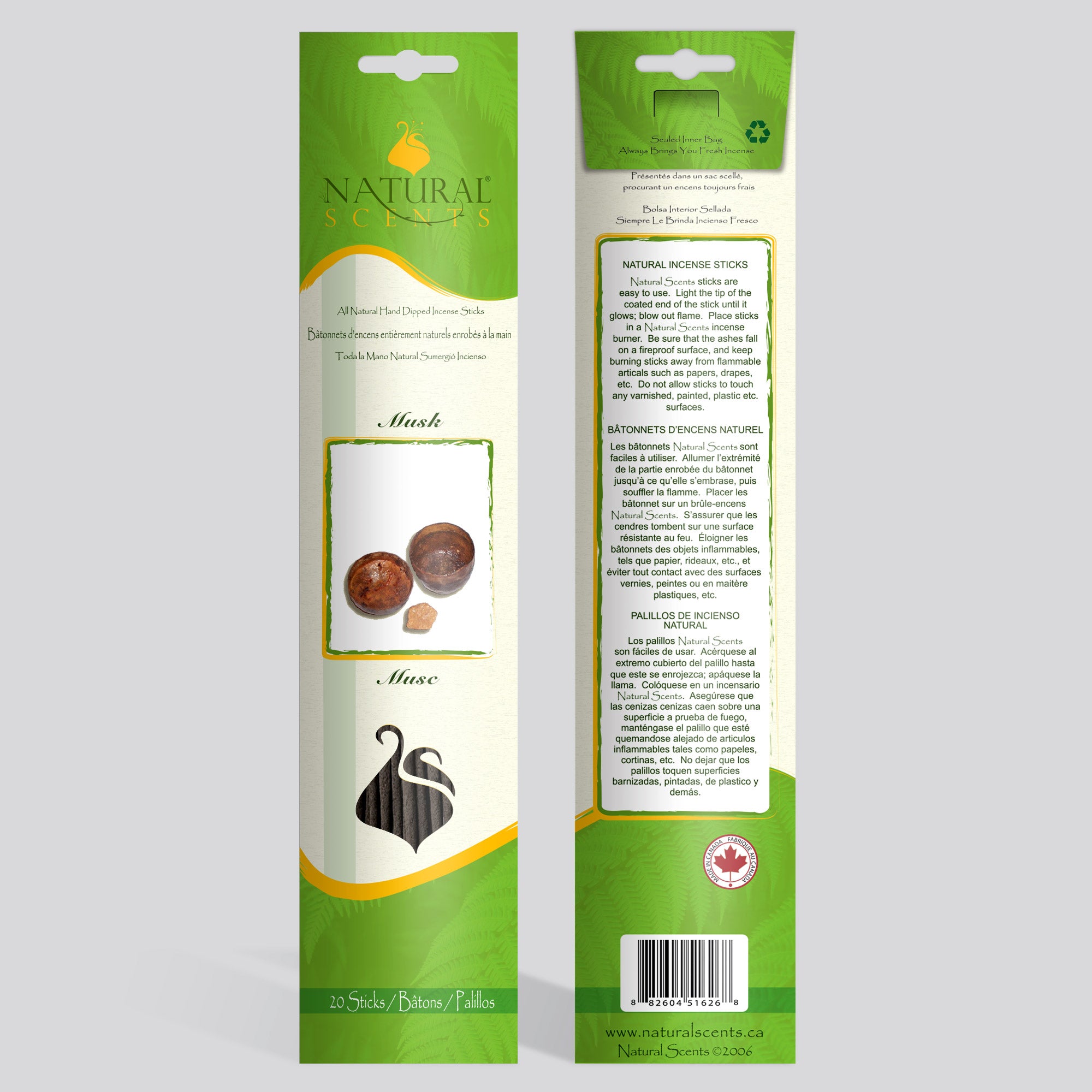 Natural Scents Musk Incense Sticks
