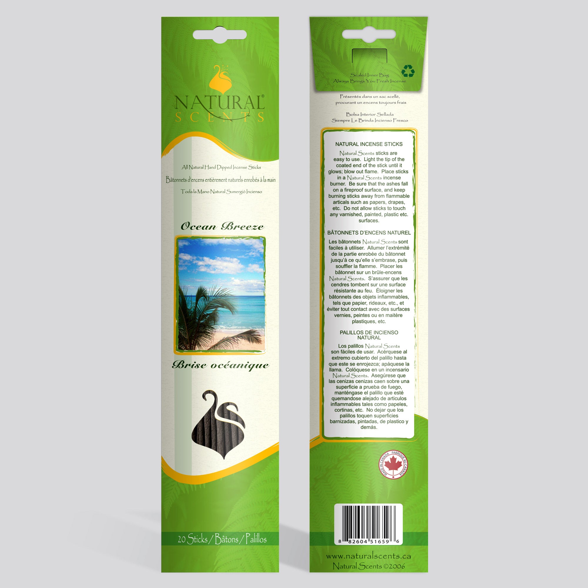 Natural Scents Ocean Breeze Incense Sticks