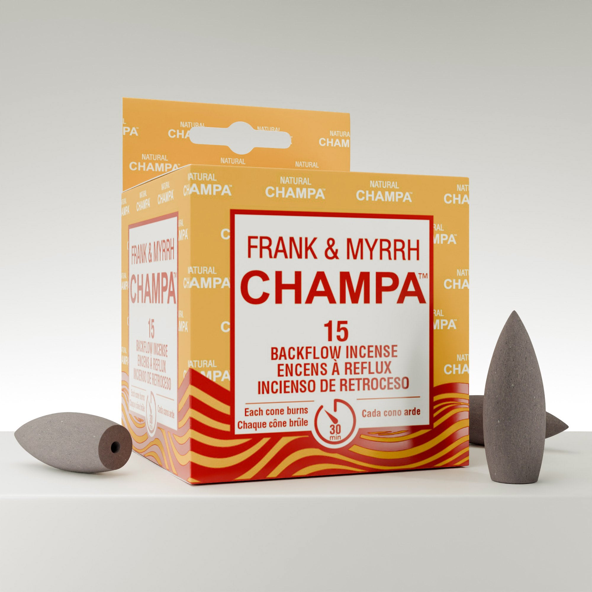 Frank & Myrrh Champa Backflow Incense Cones