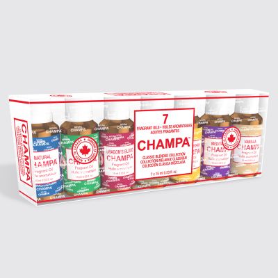 Natural Champa Oils Gift Set – 7 x 15ml Blends – Made in Canada