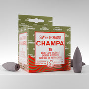 Sweetgrass Champa Backflow Incense Cones