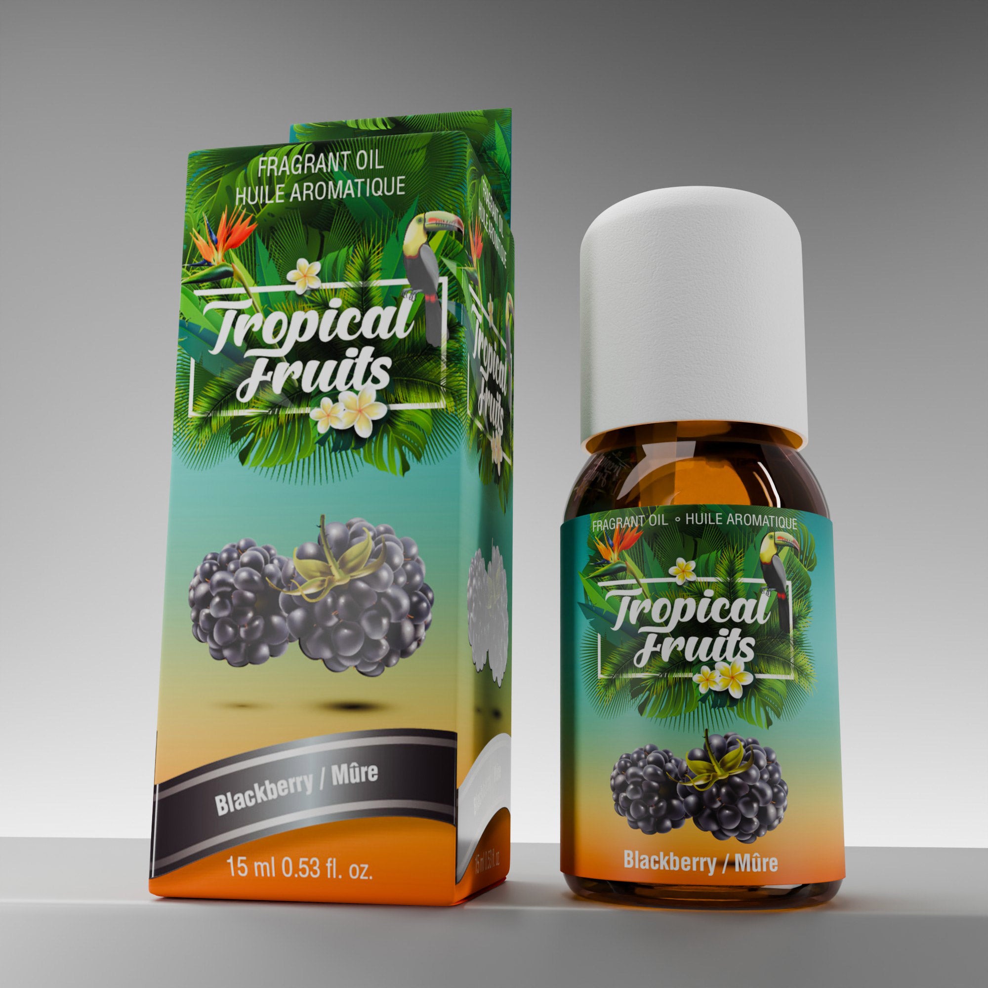 Tropical Fruits Fragrance Oil Display – 36 x 15ml Bottles (12 Scents)