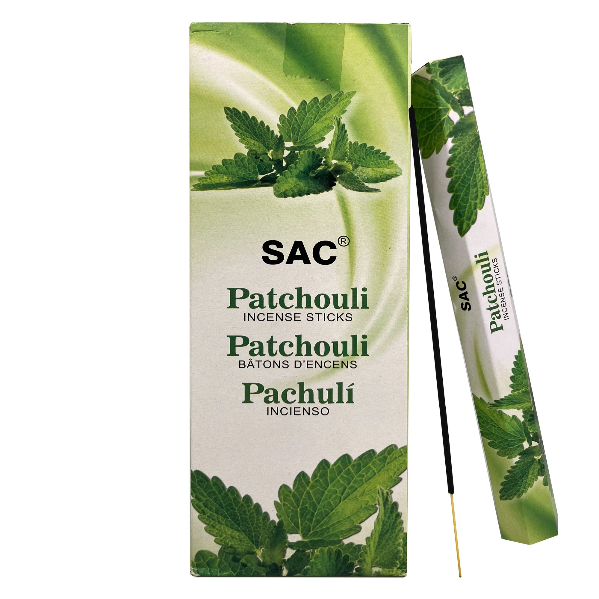 SAC Patchouli Incense Sticks – Rich Earthy Aroma | 6 Packs x 20 Sticks