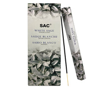 SAC White Sage Incense Sticks – Fresh Herbal Aroma | 6 Packs x 20 Sticks