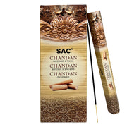 SAC Chandan Incense Sticks – Traditional Sandalwood Aroma | 6 Packs x 20 Sticks