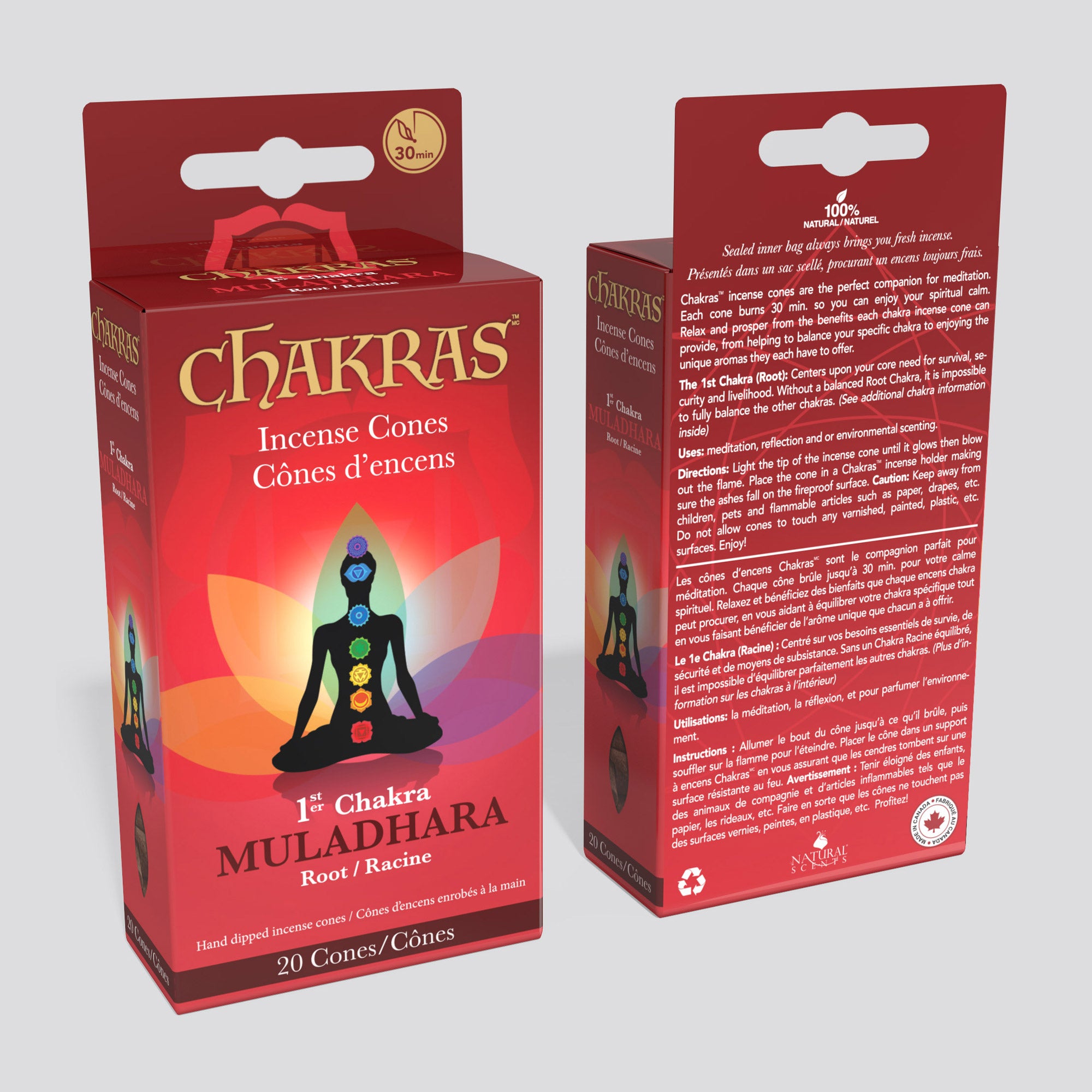 Chakras Incense® #01 Muladhara Incense Cones