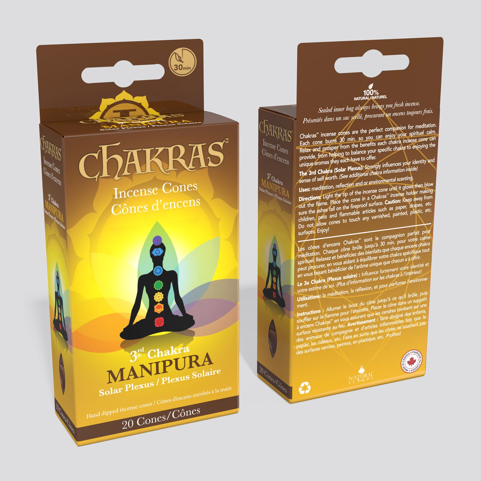 Chakras Incense® #03 Manipura Cones