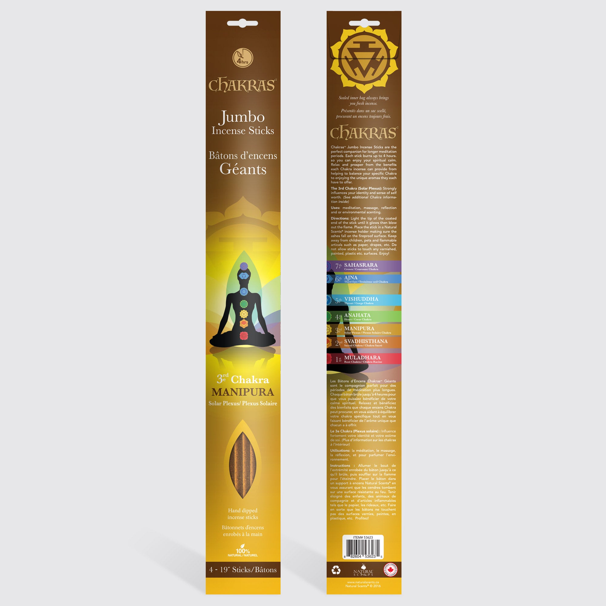 Chakras #03 Manipura Jumbo Incense Sticks