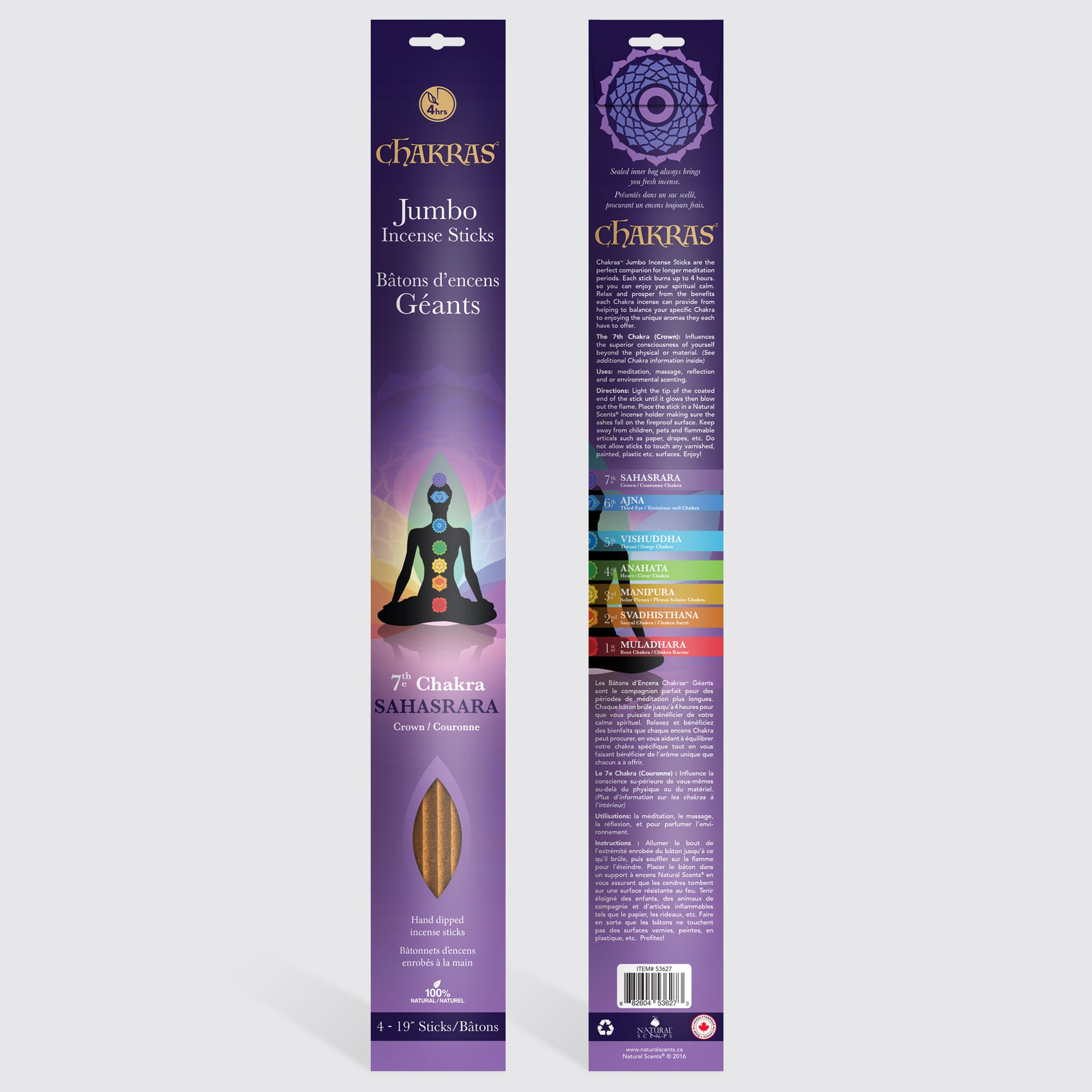 Chakras #07 Sahasrara Jumbo Incense Sticks