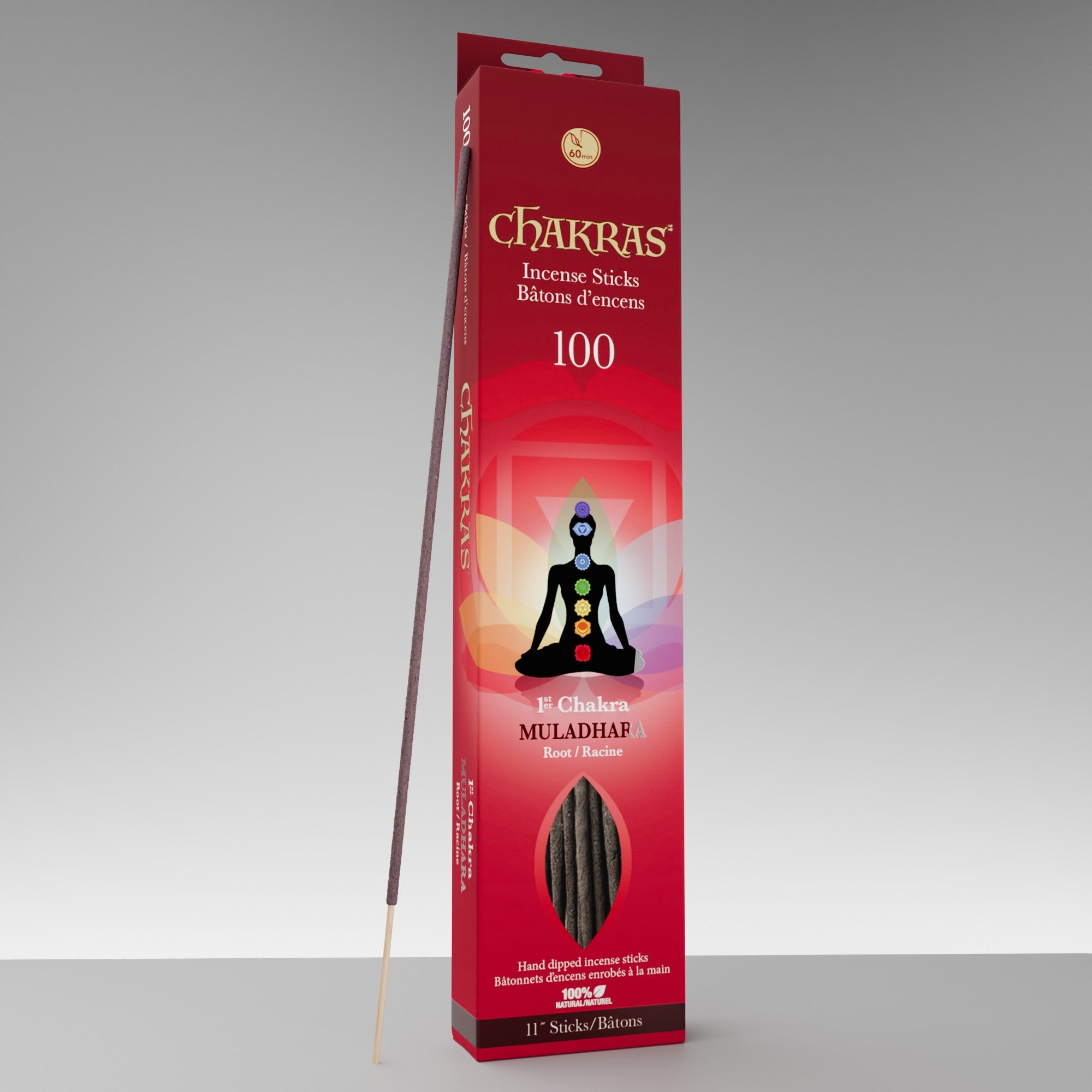 Chakras Incense® #01 Muladhara Incense Sticks (100 pack)