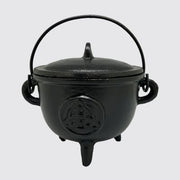 Cast Iron Cauldron with Lid & Handle – Classic Ritual Incense Burner