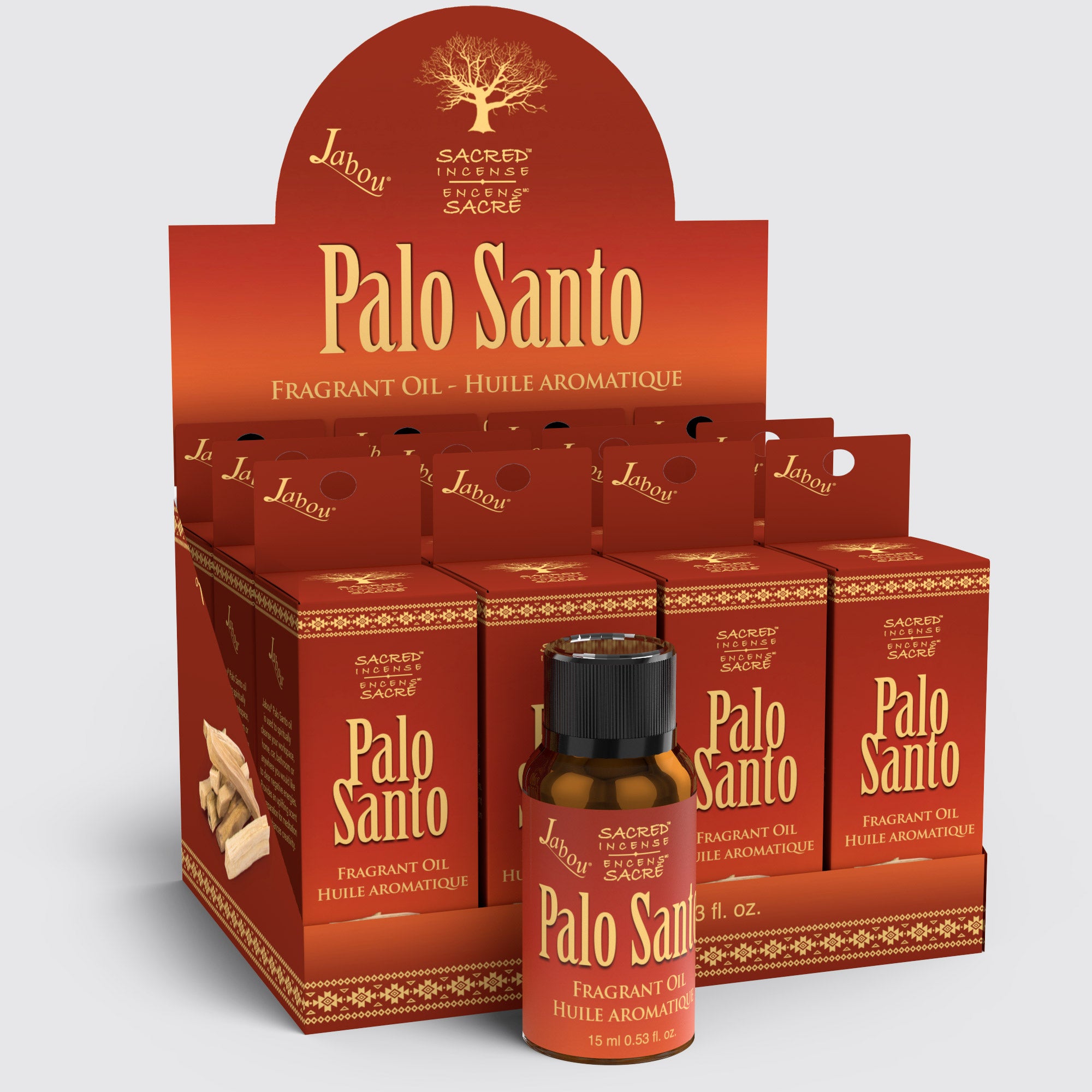 Palo Santo Essential Oil Display
