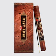 HEM Hexa Amber Sandal Incense Sticks – Warm Woody Aroma | 20 Sticks