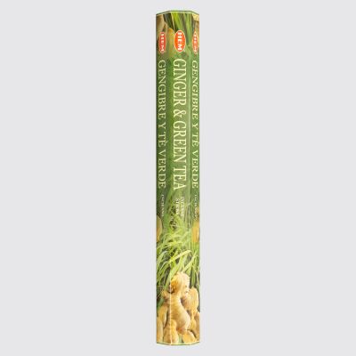 HEM Hexa Ginger Green Tea Incense Sticks – Fresh Spiced Aroma | 20 Sticks