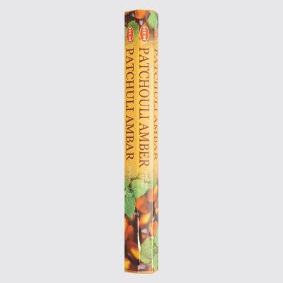 HEM Hexa Patchouli Amber Incense Sticks – Warm Earthy Aroma | 20 Sticks