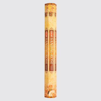 HEM Hexa Sandal Rose Incense Sticks – Floral Woody Aroma | 20 Sticks