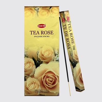 HEM Hexa Tea Rose Incense Sticks – Soft Floral Aroma | 20 Sticks
