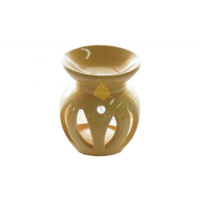 Glossy Mustard Ceramic Oil Burner – Classic Essential Oil & Wax Melt Aromatherapy Diffuser