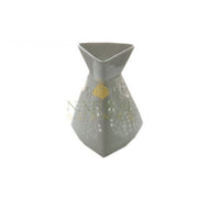 Modern Geometric Grey Ceramic Oil Burner – Contemporary Essential Oil & Wax Melt Aromatherapy Diffuser