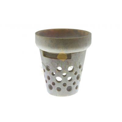 Modern Grey Perforated Ceramic Oil Burner – Contemporary Essential Oil & Wax Melt Aromatherapy Diffuser