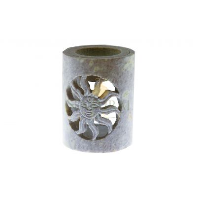 Hand-Carved Sun Face Stone Oil Burner – Decorative Essential Oil & Wax Melt Aromatherapy Diffuser