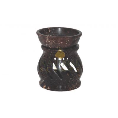 Polished Brown Marble Oil Burner – Classic Essential Oil & Wax Melt Aromatherapy Diffuser