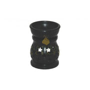 Matte Black Star Cutout Ceramic Oil Burner – Modern Essential Oil & Wax Melt Aromatherapy Diffuser