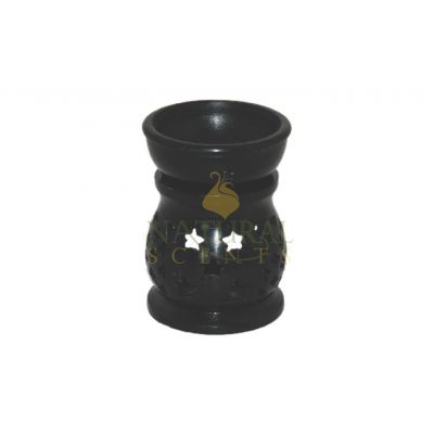 Matte Black Star Cutout Ceramic Oil Burner – Modern Essential Oil & Wax Melt Aromatherapy Diffuser