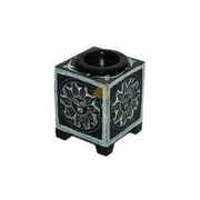 Hand-Carved Sun & Moon Wooden Oil Burner – Spiritual Essential Oil & Wax Melt Aromatherapy Diffuser