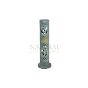 Soapstone Om & Pentacle Incense Tower