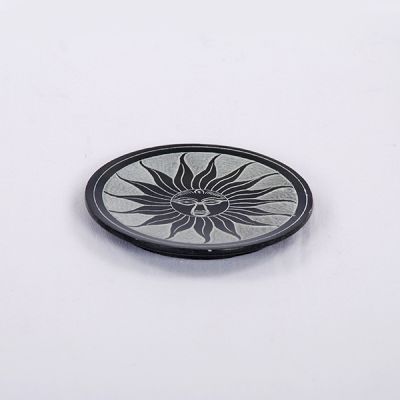 Soapstone Sun Incense Plate