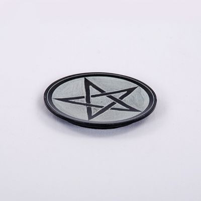 Soapstone Pentacle Incense Plate