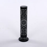 Soapstone Sun Stars Carved Incense Tower