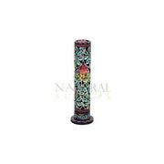 Soapstone Black Flowers Incense Tower