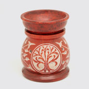 Red Tree of Life Ceramic Oil Burner – Decorative Essential Oil & Wax Melt Aromatherapy Diffuser