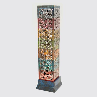 Soapstone Square Incense Tower